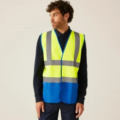 Men's Two Tone Hi-Vis Vest | Yellow/Blue