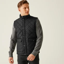Men's Tyler Diamond Quilted Insulated Bodywarmer | Black
