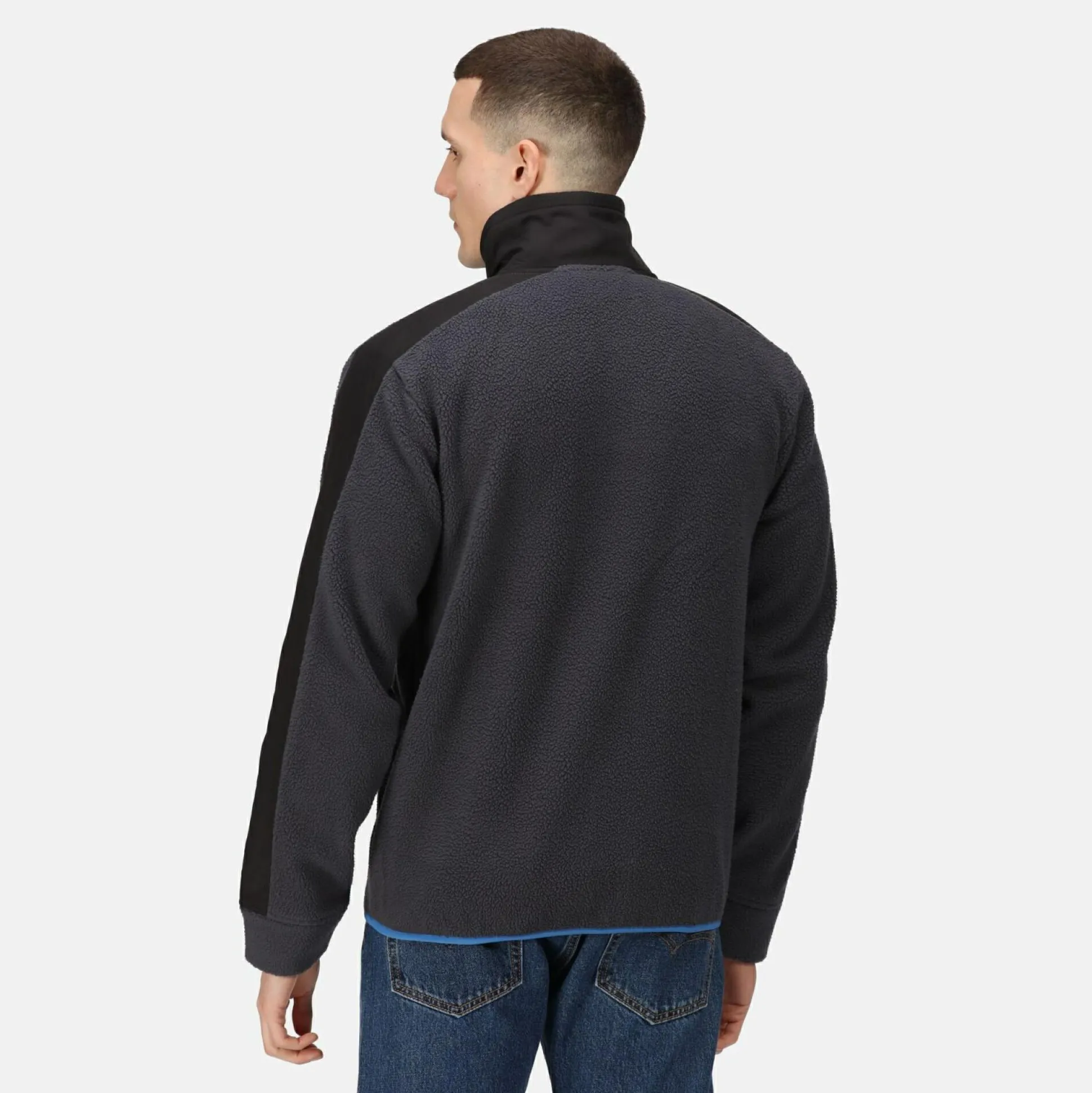 Men's Vintage Fleece Pullover | Seal Grey Black