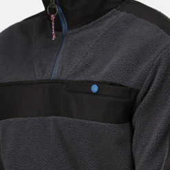 Men's Vintage Fleece Pullover | Seal Grey Black