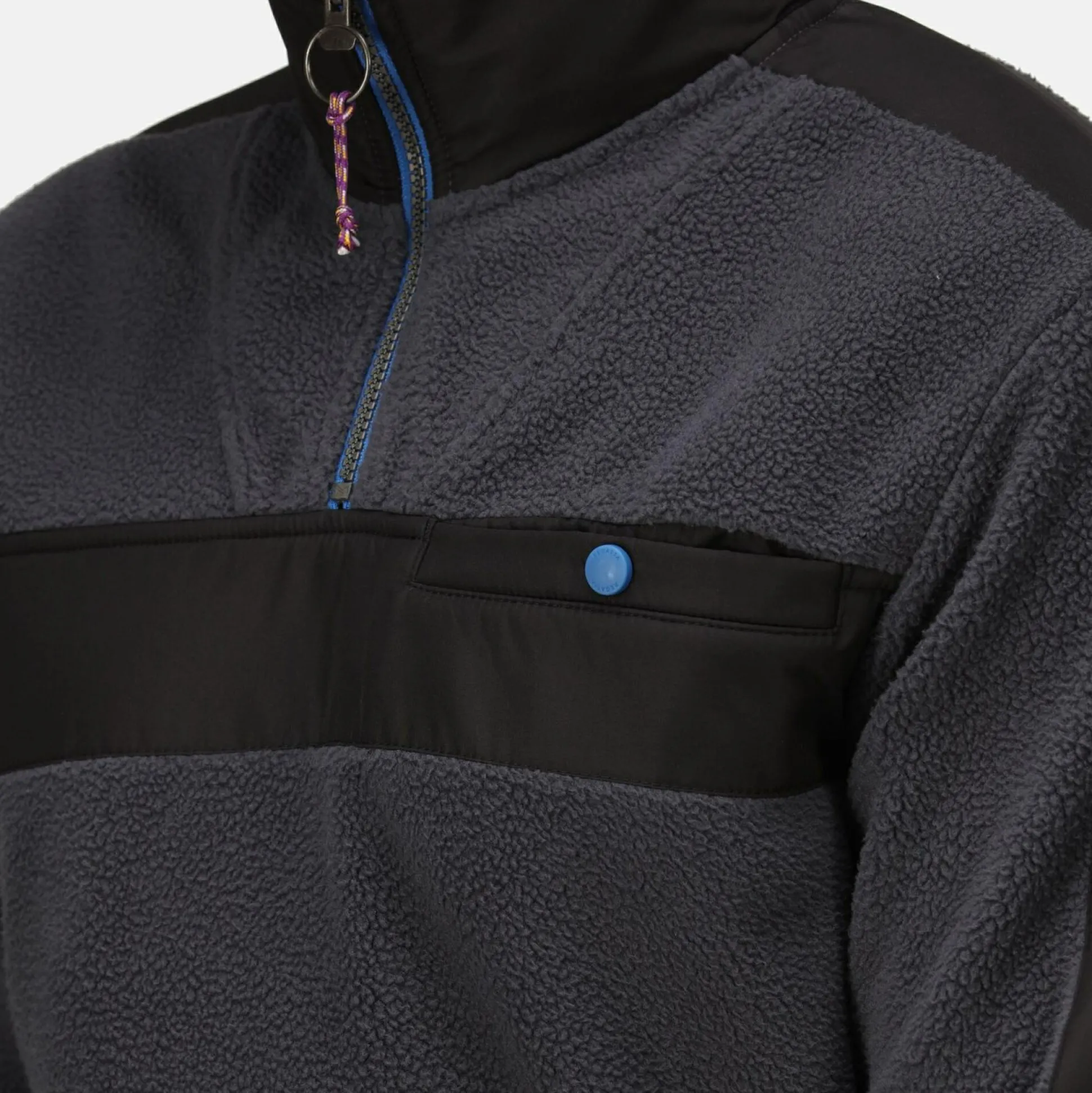 Men's Vintage Fleece Pullover | Seal Grey Black