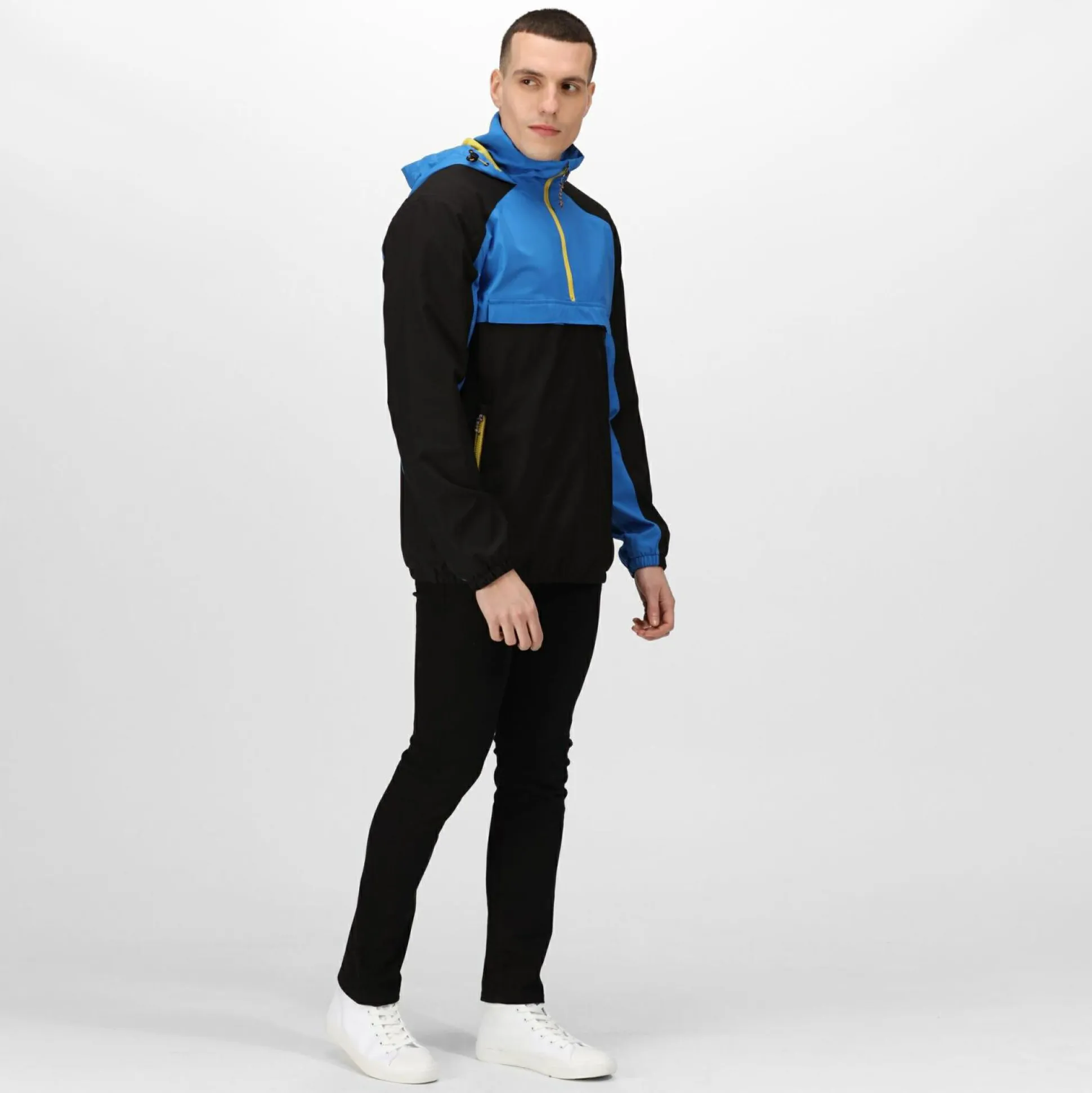Men's Vintage Overhead Anorak | Black Seal Grey