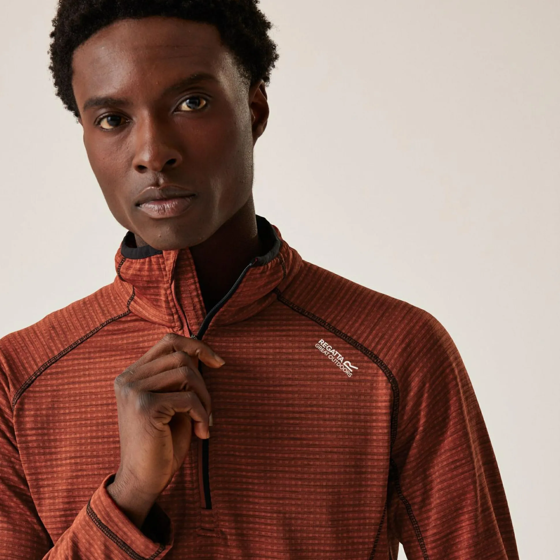 Men's Yonder II Half Zip Fleece | Red Ochre