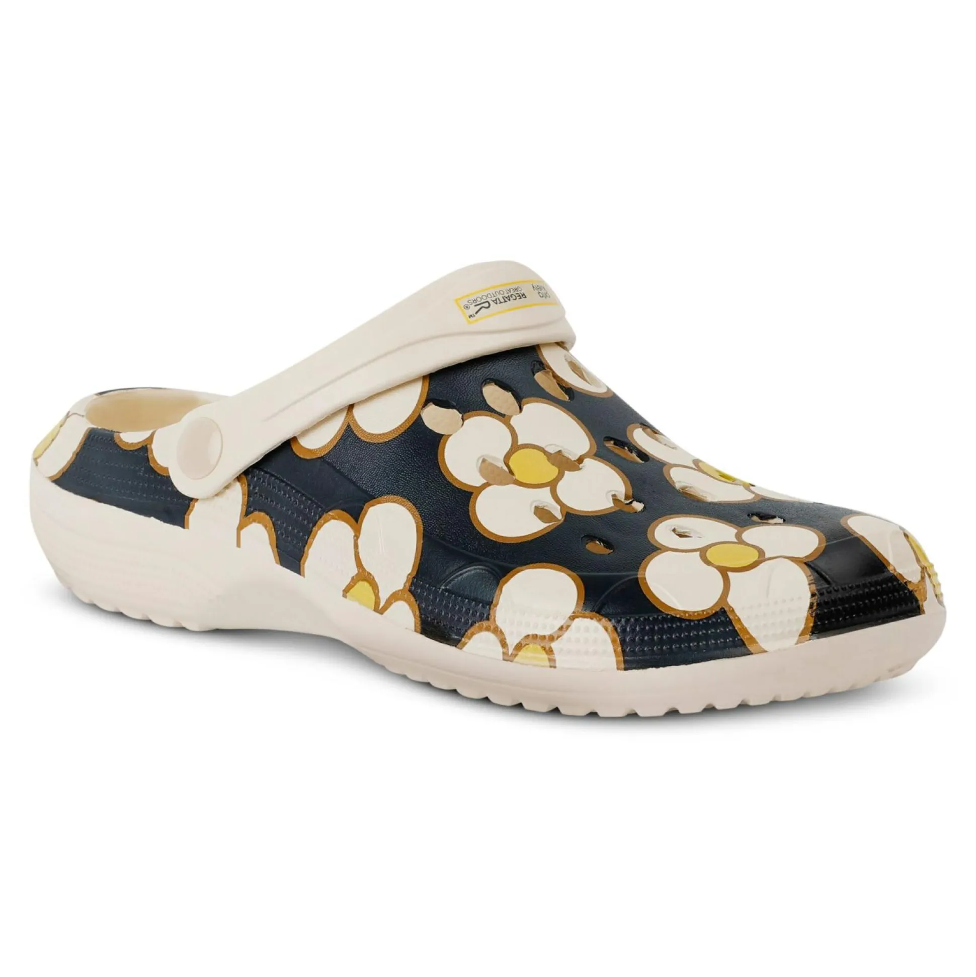 Orla Kiely Clog Sandals | Spinning Flower Black