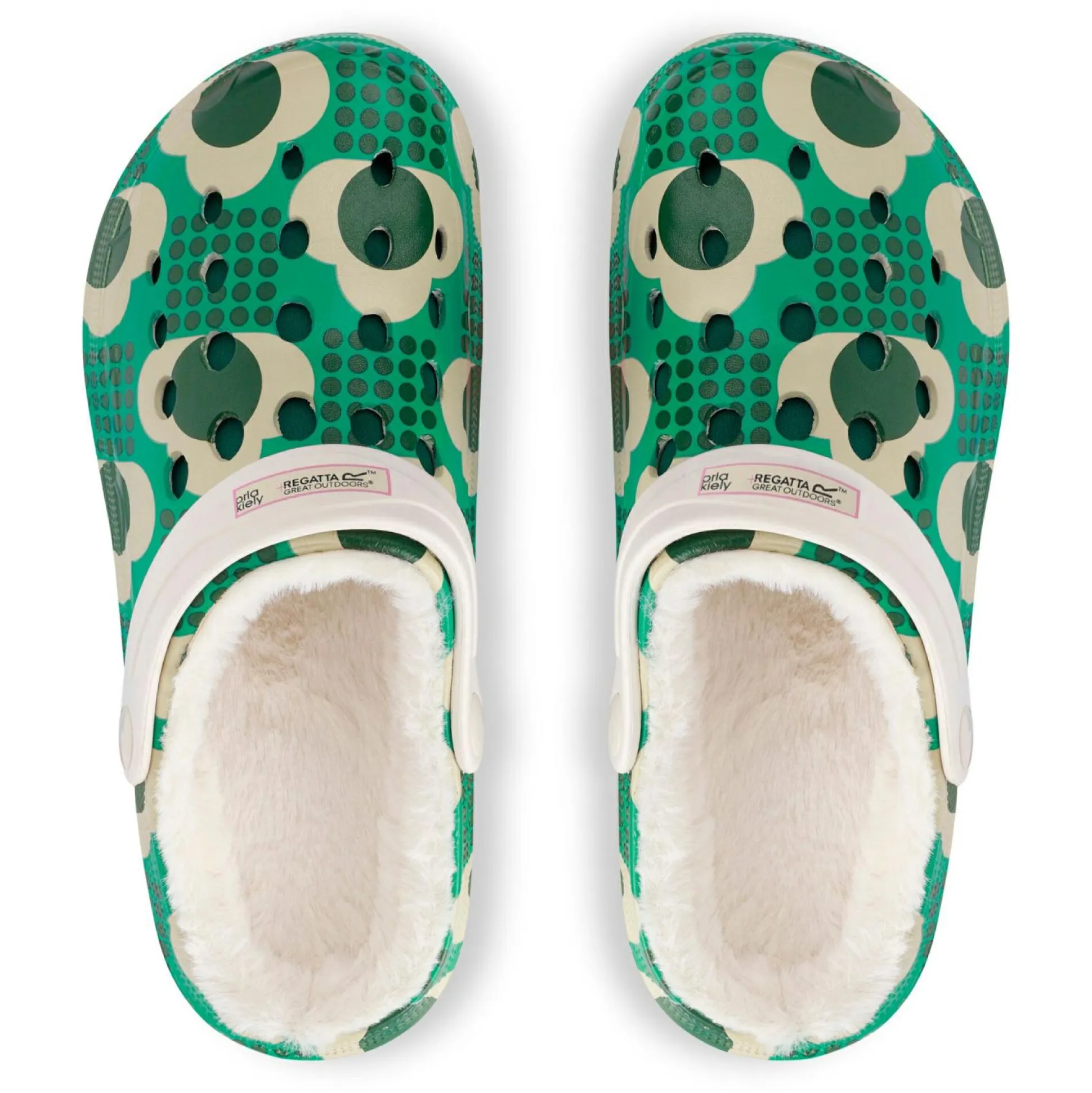 Orla Kiely Cosy Clogs | Rain Cloud Emerald