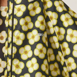 Orla Kiely Girls Changing Robe | Spinning Flower Black
