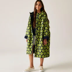 Orla Kiely Girls Changing Robe | Spinning Flower Navy
