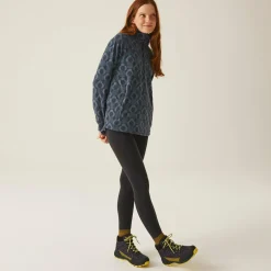 Orla Kiely Half Zip Midlayer | Rain Cloud Black