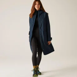 Orla Kiely Longline Waterproof Jacket | Navy