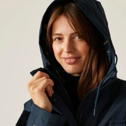 Orla Kiely Longline Waterproof Jacket | Navy