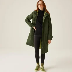 Orla Kiely Longline Waterproof Jacket | Khaki