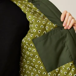 Orla Kiely Longline Waterproof Jacket | Khaki