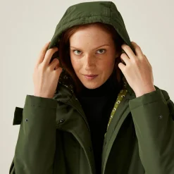 Orla Kiely Longline Waterproof Jacket | Khaki