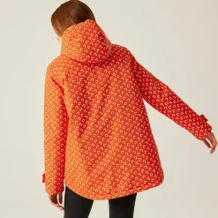 Orla Kiely Mid Length Waterproof Jacket | Clover Red