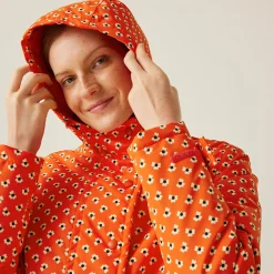 Orla Kiely Mid Length Waterproof Jacket | Clover Red
