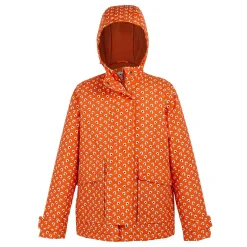 Orla Kiely Mid Length Waterproof Jacket | Clover Red