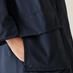 Orla Kiely Swing Waterproof III Jacket | Navy Lotus Olive Lining