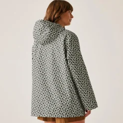 Orla Kiely Swing Waterproof III Jacket | Jasmine Flower Black