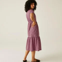 Orla Kiely Tiered Midi Dress | Jasmine Flower Lilac