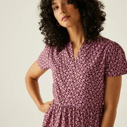 Orla Kiely Tiered Midi Dress | Jasmine Flower Lilac