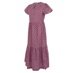 Orla Kiely Tiered Midi Dress | Jasmine Flower Lilac