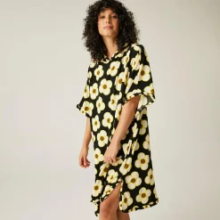 Orla Kiely Towelling II Robe | Spinning Flower Black