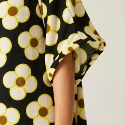 Orla Kiely Towelling II Robe | Spinning Flower Black