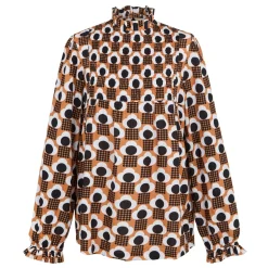 Orla Kiely Winter Blouse | Rain Cloud Tan