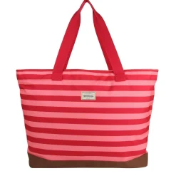Stamford Beach Bag | Shell Pink Miami Red Stripe