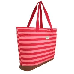 Stamford Beach Bag | Shell Pink Miami Red Stripe