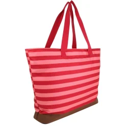 Stamford Beach Bag | Shell Pink Miami Red Stripe