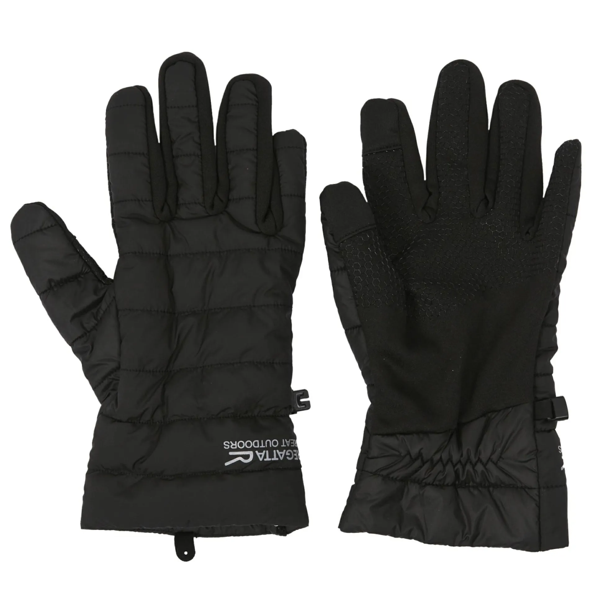 Unisex Padded Stretch Gloves | Black