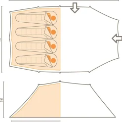 Vester 4 Man Tunnel Tent | Green