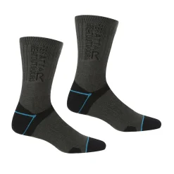 Womens 2 Pack Blister Protection II Sock | Black Ash