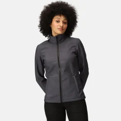 Women's Ablaze Printable Softshell Jacket | Seal Grey Black