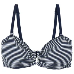 Women's Aceana III Bikini Top | Navy White Seeksucker Stripe