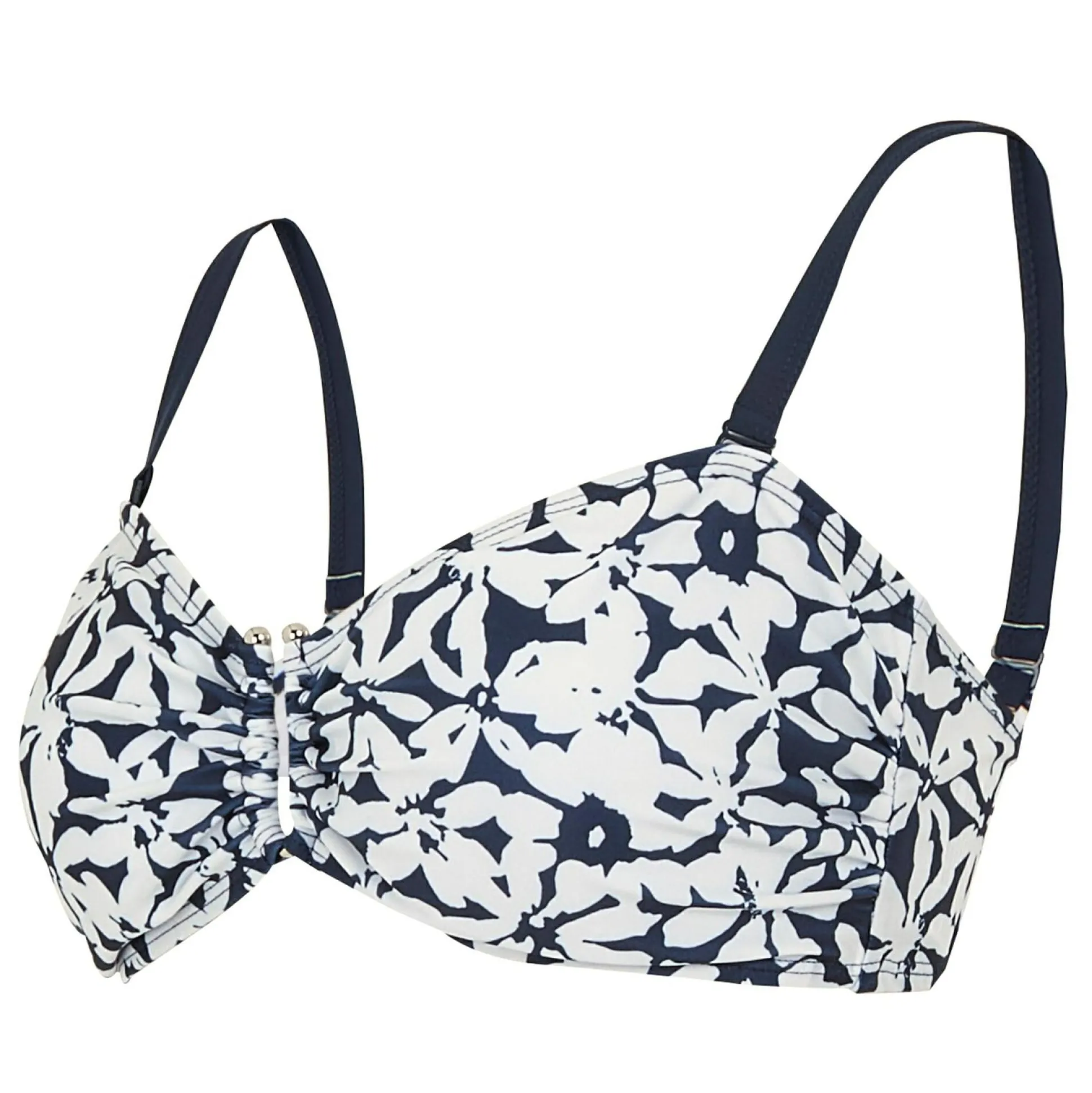 Women's Aceana III Bikini Top | Navy White Large Floral