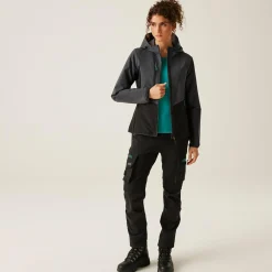 Women's ADA Stretch Softshell Jacket | Seal Grey Black
