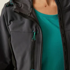 Women's ADA Stretch Softshell Jacket | Seal Grey Black