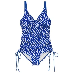 Women's Alinae Swimsuit | Brightest Blue Abstract Print