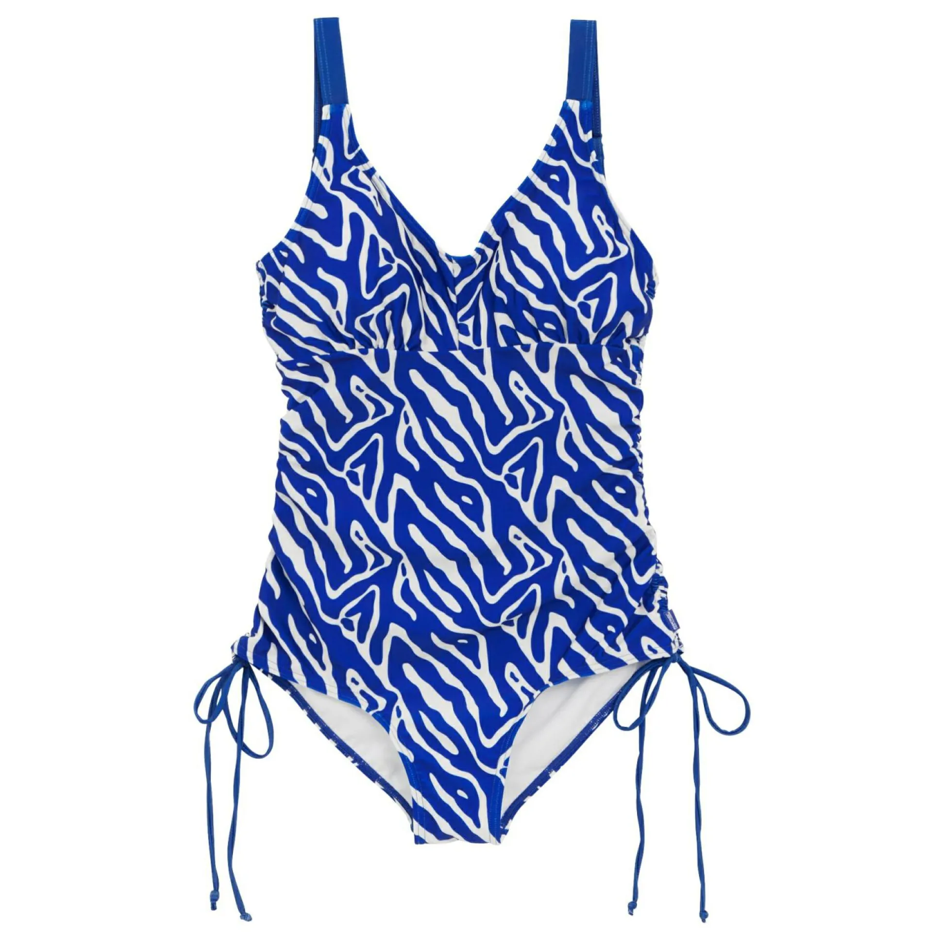 Women's Alinae Swimsuit | Brightest Blue Abstract Print