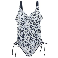 Women's Alinae Swimsuit | Navy White Large Floral