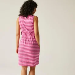 Women's Ariena Casual Dress | Pink Fusion White Painterly Stripe