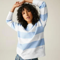 Women's Avika II Crew Neck Jumper | Chambray Blue White Stripe
