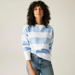 Women's Avika II Crew Neck Jumper | Chambray Blue White Stripe