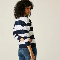 Women's Avika II Crew Neck Jumper | Navy White Stripe