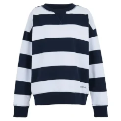 Women's Avika II Crew Neck Jumper | Navy White Stripe