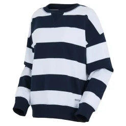 Women's Avika II Crew Neck Jumper | Navy White Stripe