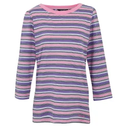 Women's Bayletta II 3/4 Sleeve Top  | Soft Pink Multi Stripe