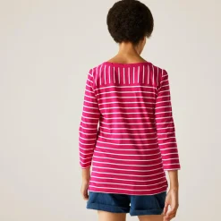 Women's Bayletta II 3/4 Sleeve Top  | Pink Fusion White Stripe